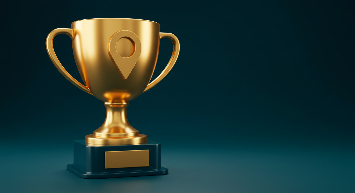 Gold map-pin trophy — the New Niche Opened award